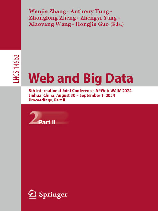Title details for Web and Big Data by Wenjie Zhang - Available